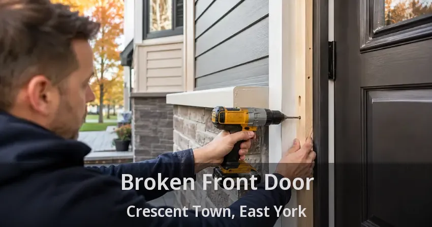 Broken Front Door Crescent Town, East York - ON