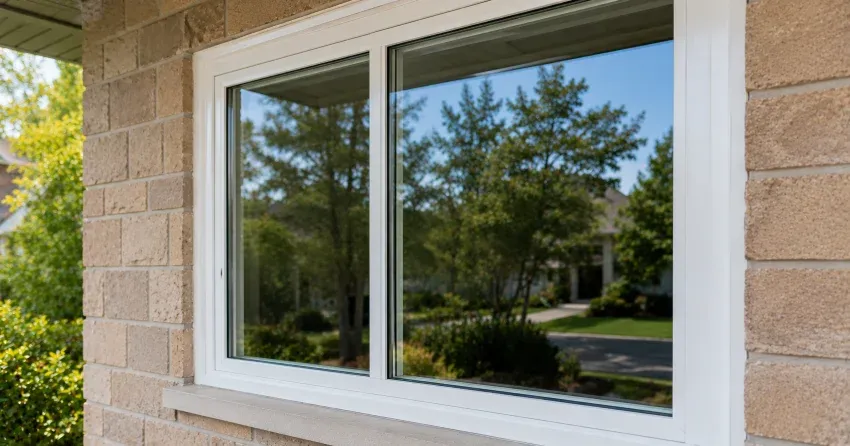 technician installing new insulated glass unit in window frame in Leaside, East York