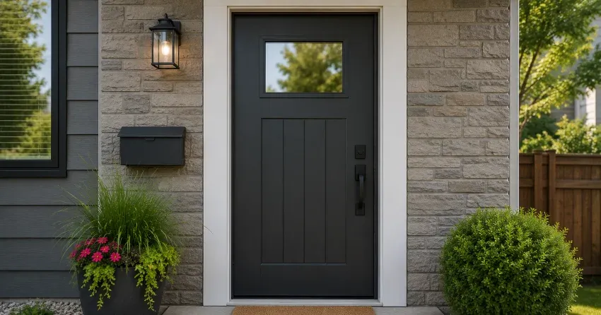 emergency door replacement Crescent Town, East York installation in progress