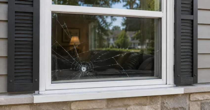 technician measuring window opening for emergency glass replacement Crescent Town, East York