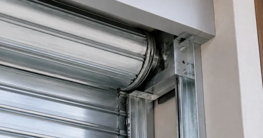 automatic storefront door technician servicing motor and sensor in East York