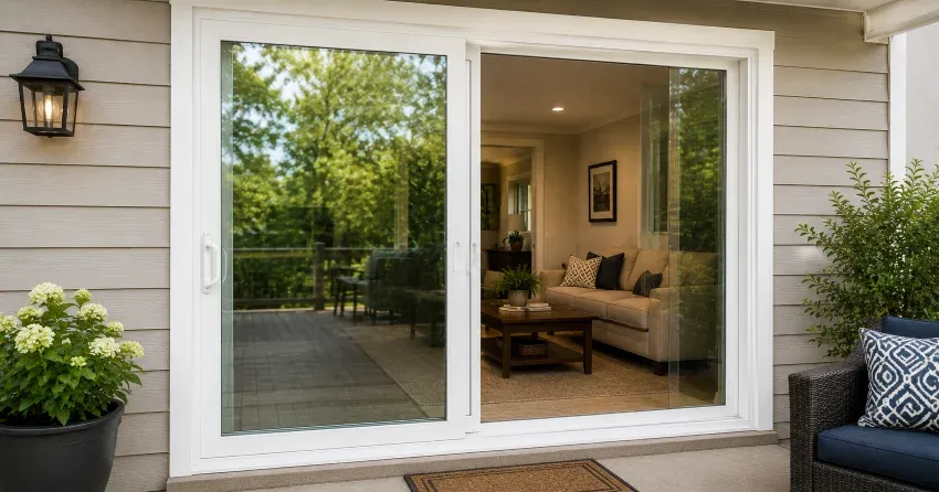 new patio door replacement installed in Crescent Town, East York home